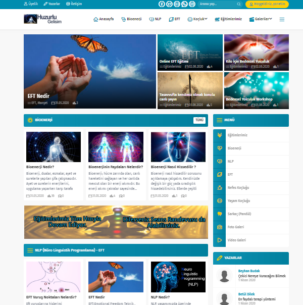 Huzurlu Gelişim Web Sitesi