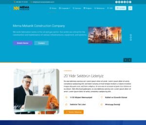 Mema Mekanik Kurumsal Web Sitesi